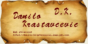 Danilo Krastavčević vizit kartica